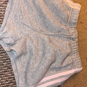 Mighty Fine Athletic Gray Shorts with Pink Trim
